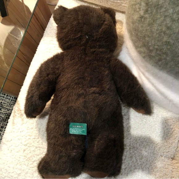 LL Bean vintage dark brown teddy bear not jointed great condition washable 16” - Picture 5 of 7